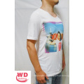 Benutzerdefinierte Baumwolle Großhandel Mode Weiß Digitaldruck Männer T-Shirt